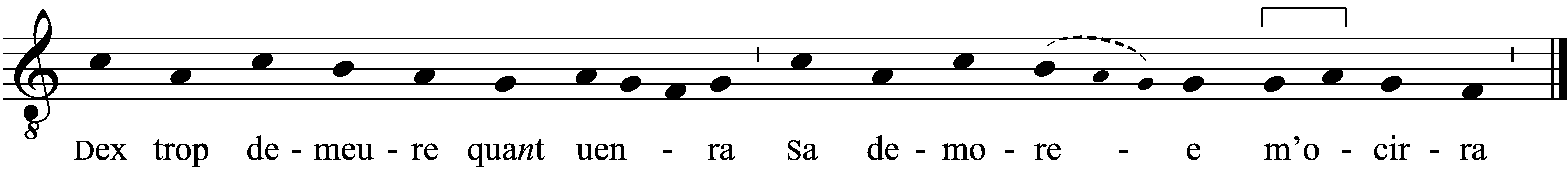 Refrain musical notation